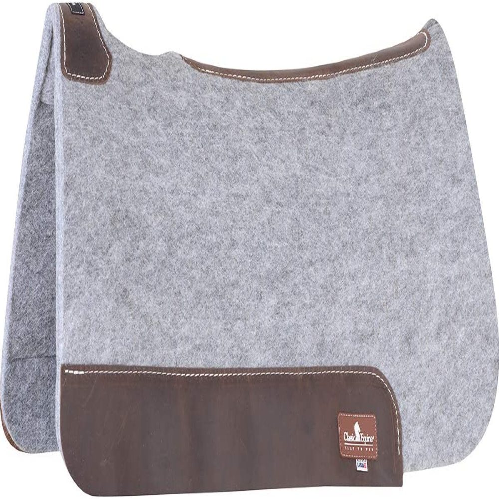 Western Gray Contoured Felt Built Up Saddle Pad Blanket 31x32 Horse Tack 0204 Western Gray Contoured Felt Built Up Saddle Pad Blanket 31x32 Horse Tack 0204