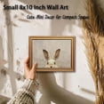 thumbnail image 3 of Gold Framed Easter Bunny Wall Art, Funny Rabbit Picture Wall Decor, Easter Decorations Home Decor, Cute Animal Oil Painting Canvas Prints, Vintage Artwork for Gifts Party Kids Room 8x10 inch, 3 of 14