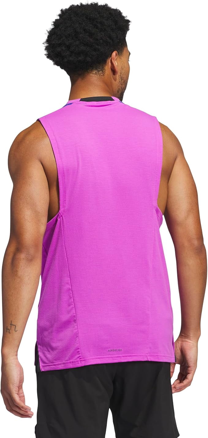 adidas Mens Sunglass Pack Tank Top (Purple Burst, Large)