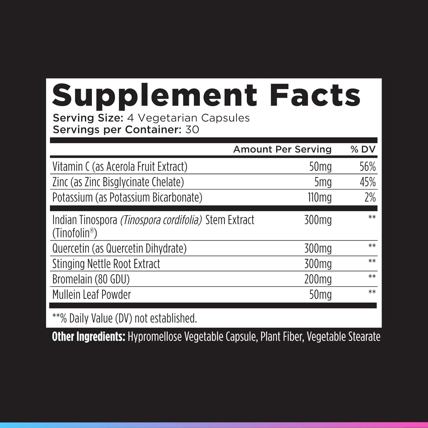 Livingood Daily Allergen Support, Natural Allergy Supplement with Vitamin C, Quercetin, Nettle Leaf, Zinc, Bromelain & Tinospora, Non GMO, Vegan, Immune Support Formula, 120 Vegetarian Capsules