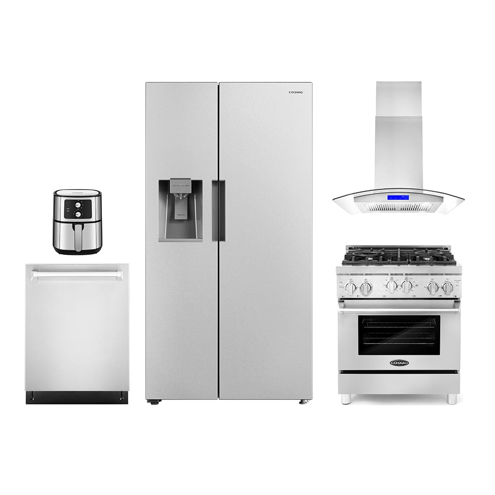 5 Piece Kitchen Package with 30" Freestanding Gas Range 30" Island