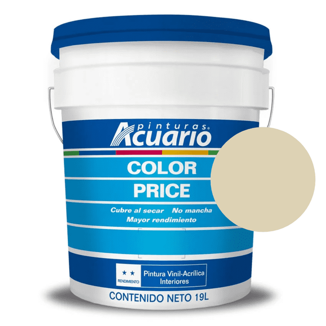 Cubeta De Pintura Vinilica Lavable Acuario Color Price 19lt - Color Arena