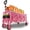Pink, variant on Extra Long Collapsible Wagon Cart, 480LBS Heavy Duty Utility Wagons with All-Terrain Wheels, Foldable Grocery Carts for Gardening, Shopping, Beach, Camping, Black