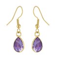 thumbnail image 3 of Mystical Dewdrops Purple Amethyst and Gold-Plated Silver Dangle Earrings, 3 of 5