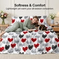 thumbnail image 5 of Flymme Girls Sheet Sets Twin Size,3 Piece Hearted Love Pattern Bed Sheet for Kids Teens Bedroom Romantic Decor Red Gray Bedding Set with Pillowcases, 5 of 8