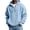 G0-Light Blue, variant on Homeyce Men's Quarter Zip Hoodie Waffle Knit Pullover Long Sleeve Casual Loose Fit Sweatshirt Hooded Tops with Pockets,Gray L