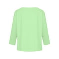 thumbnail image 3 of Garbnen Long Sleeve Shirts for Girls Crewneck Green Teen Shirts for Girls Trendy Basic Fall Preppy Oversized Sweatshirt for Girls 9-10 Years, 3 of 4