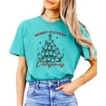 thumbnail image 3 of Merry Cluckin' Christmas Shirt for Women and Teens Funny Chicken Christmas Tree Tee Seafoam Shirt Adult Large, 3 of 4