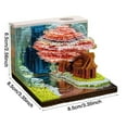 TRIEIY Calendar 2025 2025 Desk Calendar with Led Lights Paper Carving