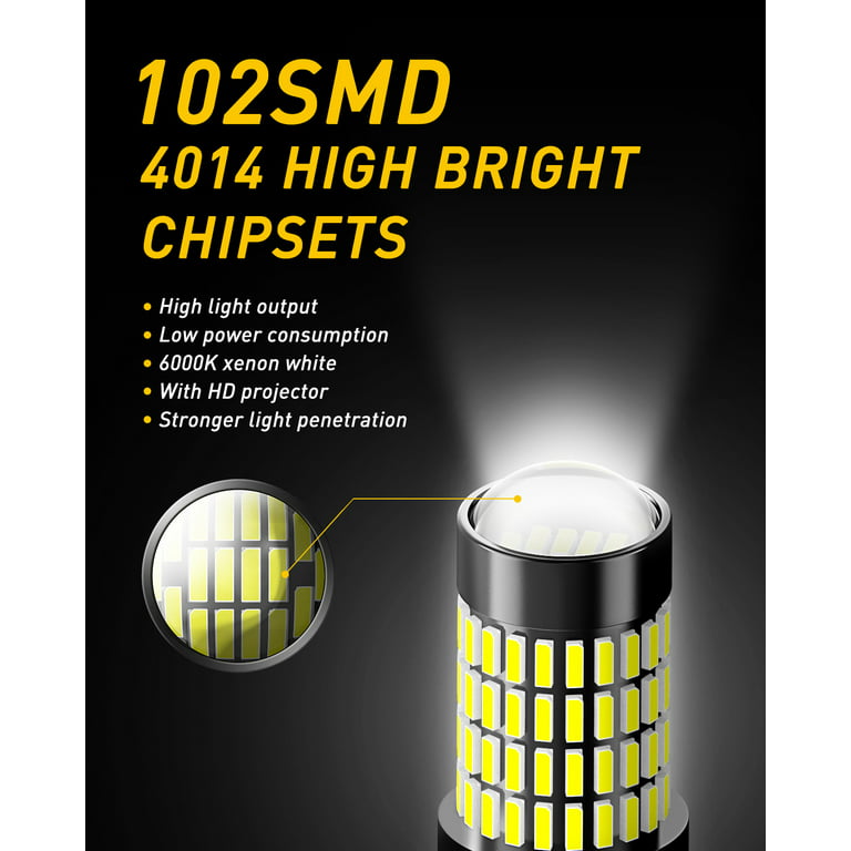 7443 Back Reverse Light Bulbs, AUXITO 1400 Lumens Super Bright