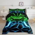 thumbnail image 2 of Erosebridal Teens Gamepads Bedding Twin Comforter Set,Blue Green Down Comforter,Video Game Bedding Sets Twin with Comforter,Breathable Geometric Room Decor,Reversible,2-Piece, 2 of 8