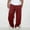 Red, variant on Baggy Casual Pants for Men 2025 Fall Winter Elastic Waist Drawstring Plain Sweatpants with Pockets Everyday Trousers