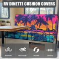 thumbnail image 4 of Uorisanigo Camper Accessories RV Dinette Cushion Covers Stretch Camper Cushion Slipcover Replacement Summer Palm Tree Sofa Chair Cover Furniture Protector for RV Camping, Easy to Install, 4 of 7