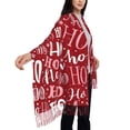 thumbnail image 4 of Junzan Lightweight Women'S Fashion Ho Pattern Funny Christmas Printed Winter Fall Warm Scarves Scarf Shawl, 4 of 9
