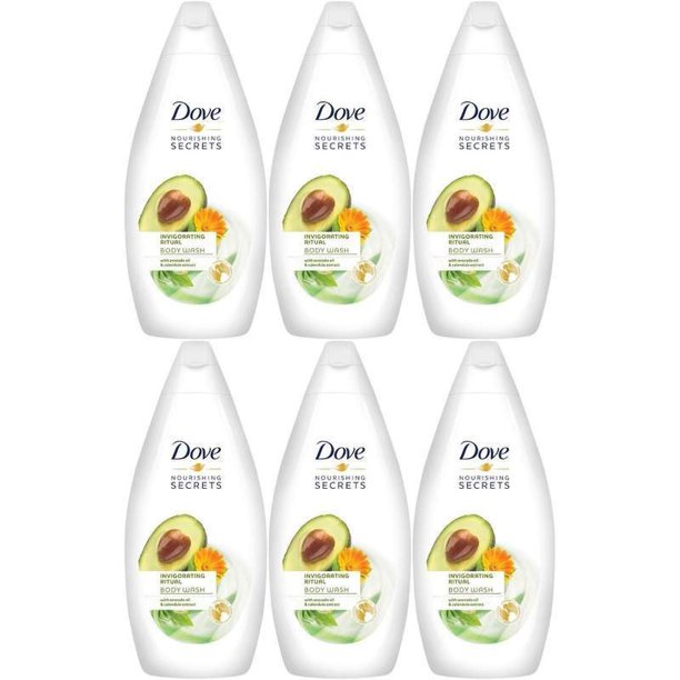 Dove Body Wash Invigorating Ritual 500ml (Pack of 6)