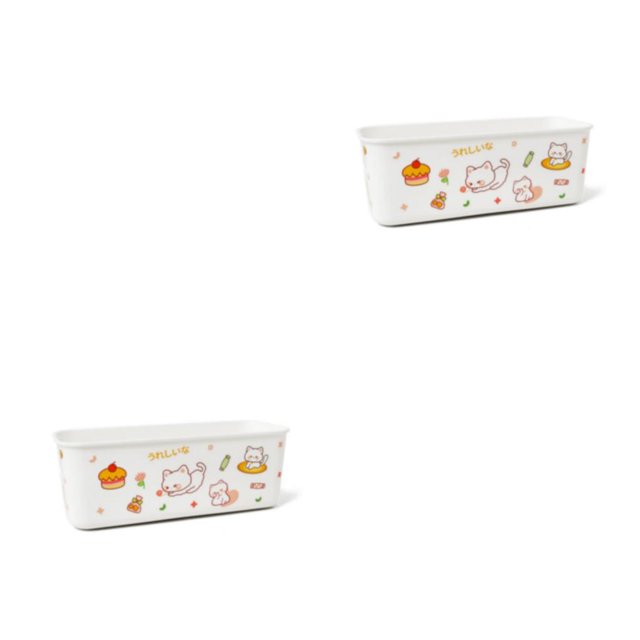 Monstrate White Durable Storage Box Storage Suitable Non-toxic And Box Odorless Non-Toxic Friendly For Basket Sturdy Handles And Type1 NO1