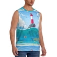 thumbnail image 2 of Daiia Lighthouse Sea Port Printed Men's Tank Tops,Casual Soft Sleeveless Gym Muscle Shirts Bodybuilding Tee-3X-Large, 2 of 8