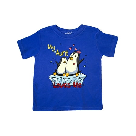 

Inktastic My Aunt Loves Me Penguin Gift Toddler Boy or Toddler Girl T-Shirt