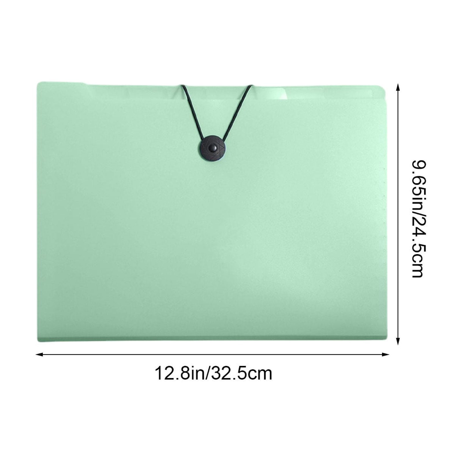 AuroraX Accordion Folders with 1/3-Cut Tabs 8 Pockets,Green Clear Expandable Letter Size 8.5x11 in File Folders for Documents Paper Office Supplies