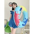 thumbnail image 3 of 36" Pool Float inflatable Swim Ring Adult Swim Ring Summer Floating Ring with Handle, 3 of 6