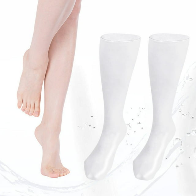 Calcetines hidratantes largos de última generación para el cuidado de los pies. Calcetines de gel hidratantes para reparar los pies secos y callosidades.