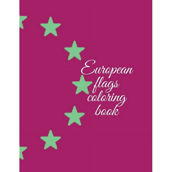 European flags coloring book, (Paperback)
