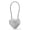 Silver, variant on Tibvox Heart Shaped Padlock 3 Digit Password Lock Luggage Password Padlock Double Mood Love Lock Travel Valentine's Day Gift