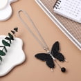 thumbnail image 2 of LABSERRON 1Pcs Car Pendant Rhinestone Butterfly Mirror Charm Interesting Rearview Mirror Decoration, 2 of 8