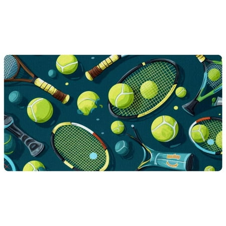 

DragonBtu Kitchen Rug and Mat Kitchen Mat Anti Fatigue Non Slips Kitchen Floor Mat Kitchen Rug or Mat Washable Lovely Tennis Racket 15.7x29.5in