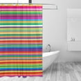 thumbnail image 2 of FREEAMG Shower Curtain for Bathroom Waterproof Fabric, Mexican Serape Stripes Shower Curtains Bathtub Curtain with 12 Hooks, 60"x 72" for Bath Hotel Room, 2 of 6