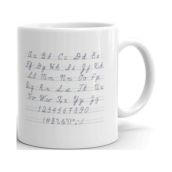Teacher Alphabet and Numbers Coffee Maker Tea Ceramic Mug Office Work Cup Gift 11oz