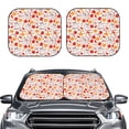 thumbnail image 2 of Bingfone Hello Autumn Maple Leaf Windshield Sun Shade 2-Piece Foldable Car Front Window Sunshade for Most Sedans SUV Truck-Small, 2 of 6