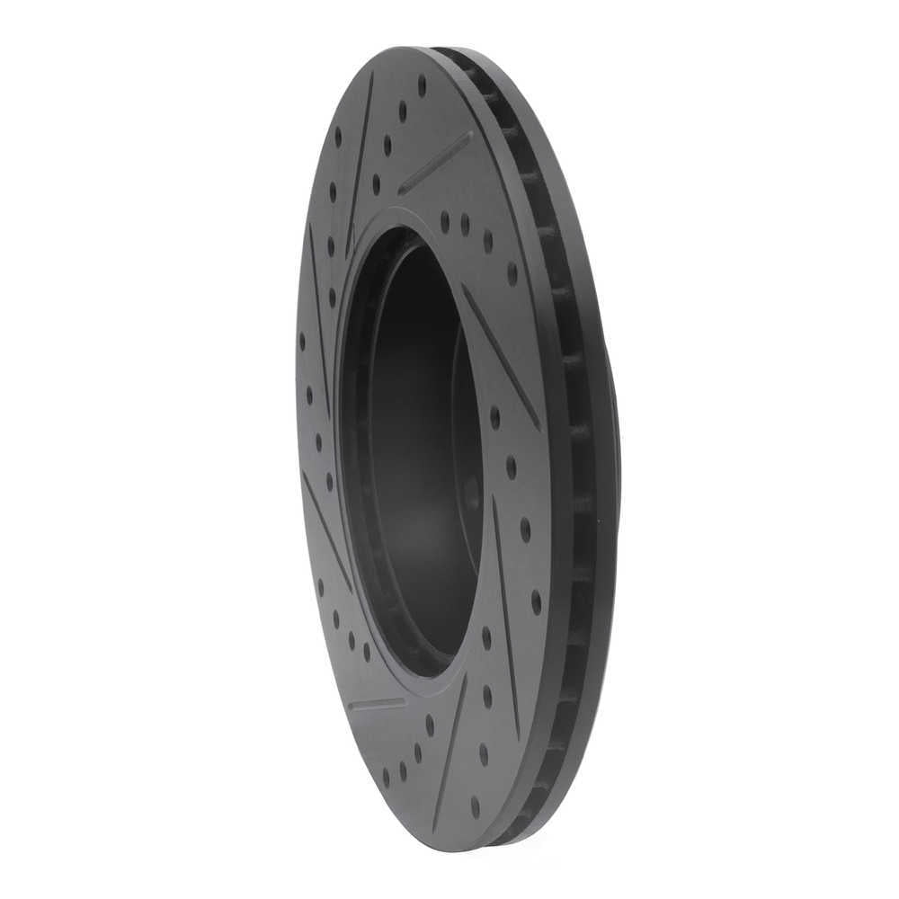 Dynamic Friction Company 633-31027R DFC Brake Rotor - Drilled And Slotted - Black