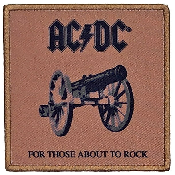 AC/DC - Parches Termoadhesivos Diseño Estándar For Those About To Rock (Marrón, Negro)