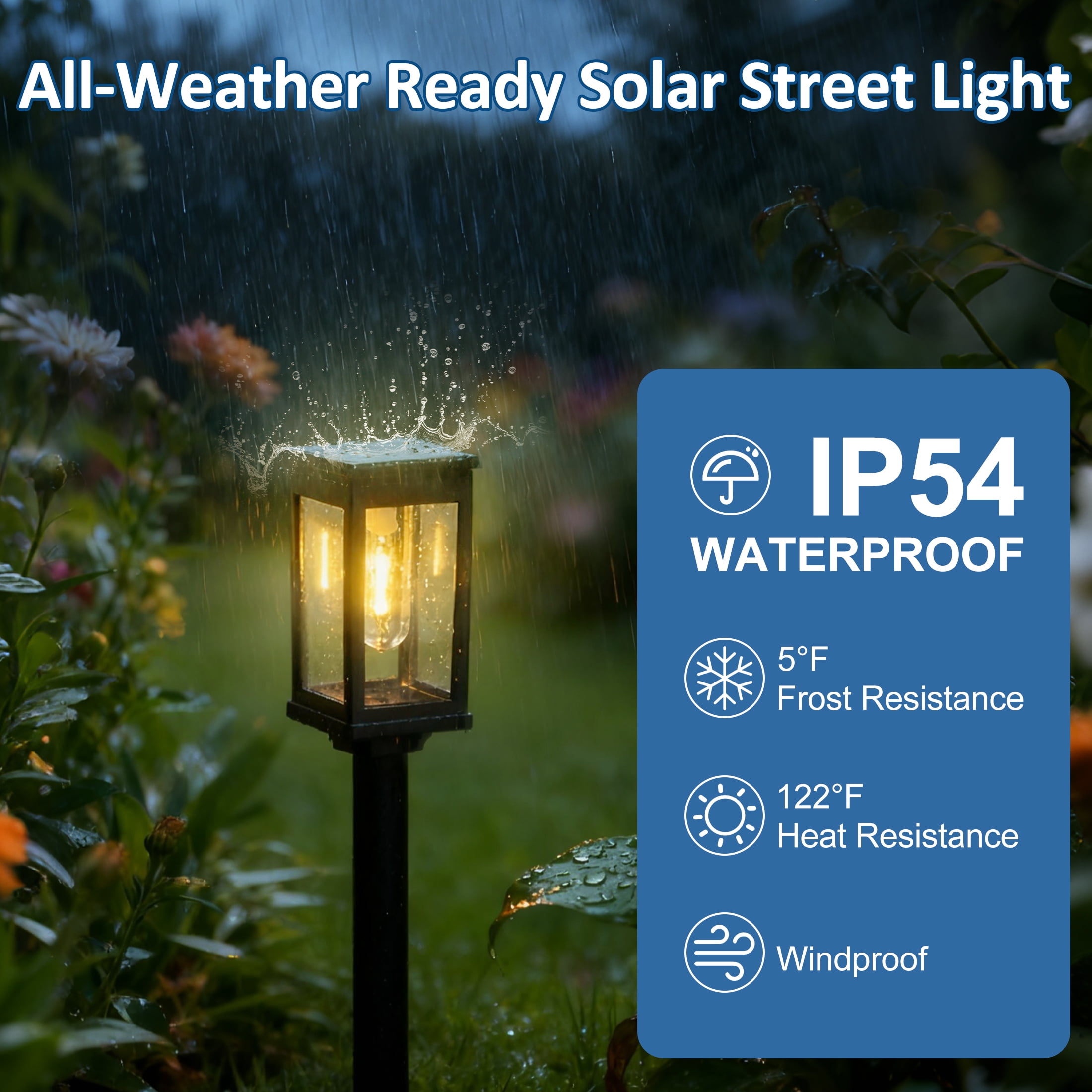 LOFTER-Pro Solar Pathway Lights Outdoor, 6 Pack Solar Landscape Lights, IP54 Waterproof LED Garden Lights, Auto On/Off Solar Powered Yard Lights for Lawn, Patio, Walkway, Driveway