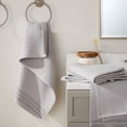 thumbnail image 3 of TOWN & COUNTRY BASICS 4-Piece Waffle Woven Terry Stripe Hand Towel Set, 20"x30", 100% Cotton, Quick Dry, Gray, 3 of 6