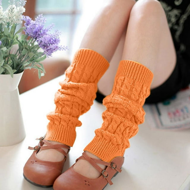 Chaussettes Longues en Crochet Tricoté pour Femmes Mode Hiver Chaudes