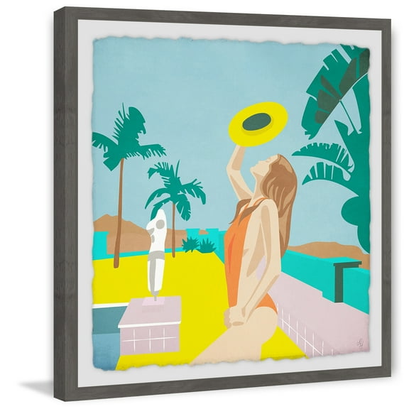 Orange and Yellows Framed Painting Print