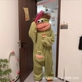 thumbnail image 5 of Silly Onesie Funny Monster Hooded Fleece Pajamas, Adult Soft Plush One-Piece Loungewear,  Halloween Cosplay Costume Christmas Birthday Party Pop Performance Outfits, 5 of 29