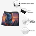 thumbnail image 3 of Kdxio Men's Boxer Briefs with Starry Sky Meditating Fox Print - Comfortable and Breathable Underwear for Everyday Wear, 3 of 5