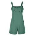 thumbnail image 5 of SUYOLL Women Summer Casual Romper Shorts Adjustable Strap Overalls Wide Leg with Pockets Solid Color Work Overalls, 5 of 5