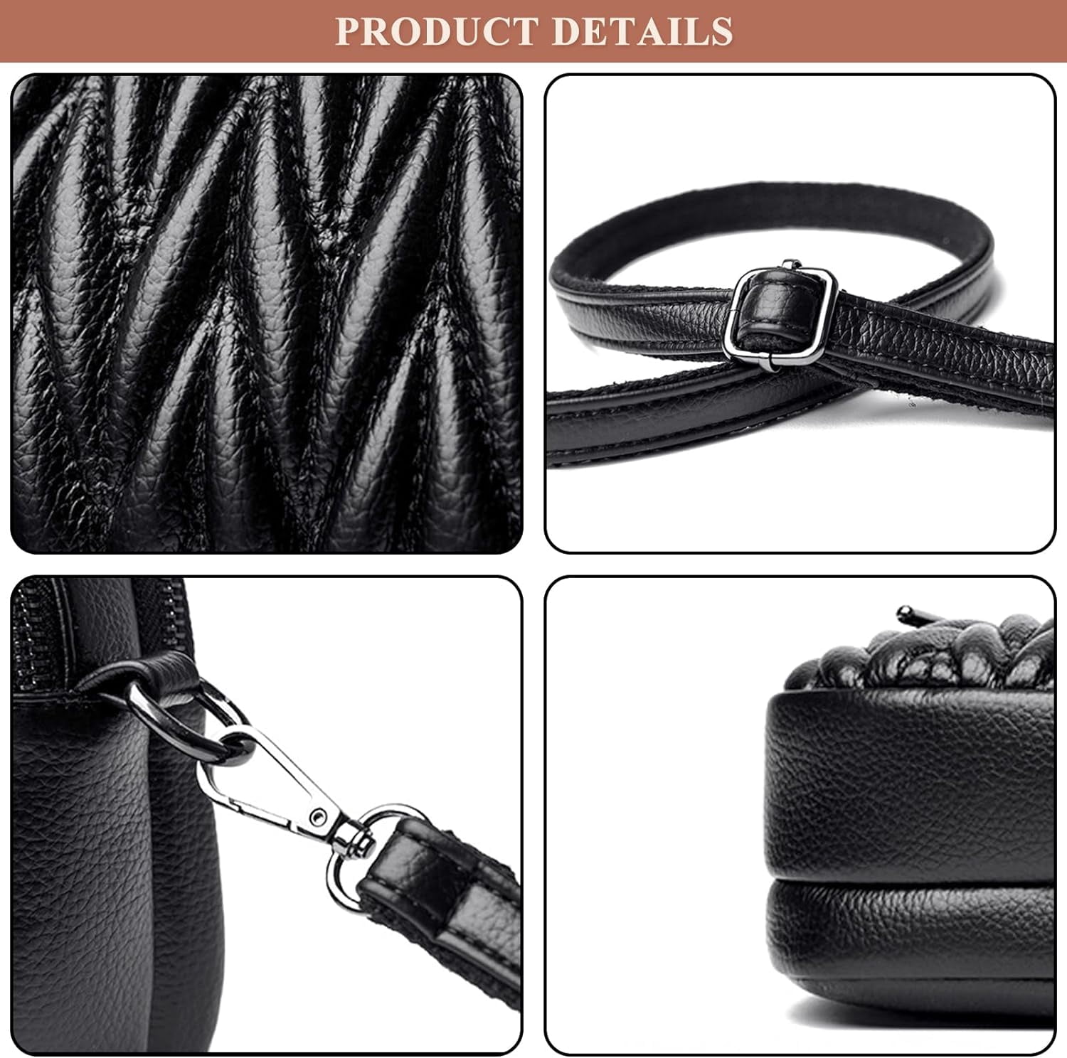 Quilted Crossbody Bags for Women PU Leather Lightweight Shoulder Bags Outdoor Trendy Medium Size Purses Wallet