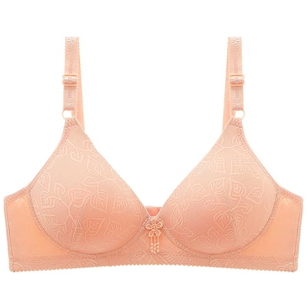 Bigersell Push up Bras for Women Plus Size Deals No Show Bras for Women Push-Up Bras Balconette Bra Style R-578 Comfort Bras for Women Sports Bras Womens Pullover Bra Hook & Eye Bra Closure Pink M