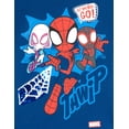 thumbnail image 2 of Marvel Spidey and His Amazing Friends Spider-Man Miles Morales Ghost-Spider Sequin Drop Shoulder T-Shirt Toddler to Little Kid, 2 of 3