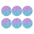 thumbnail image 2 of Disketp Multicolor Glitter Funny Coasters,6 Pcs Leather Coasters With Holder, Perfect Housewarming Hostess Gifts,Protect Furniture From Water Marks Scratch And Damage, 2 of 9