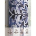 thumbnail image 6 of Impressionist Style Flowers Sheer Curtains 96 Inches Long 2 Panels Modernism Design Light Filtering Semi Sheer Window Curtains Drapes for Bedroom Living Room 52"x96", 6 of 7