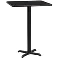 thumbnail image 1 of Bowery Hill 24" Table de Bar de Restaurant Carrée en Noir, 1 of 2