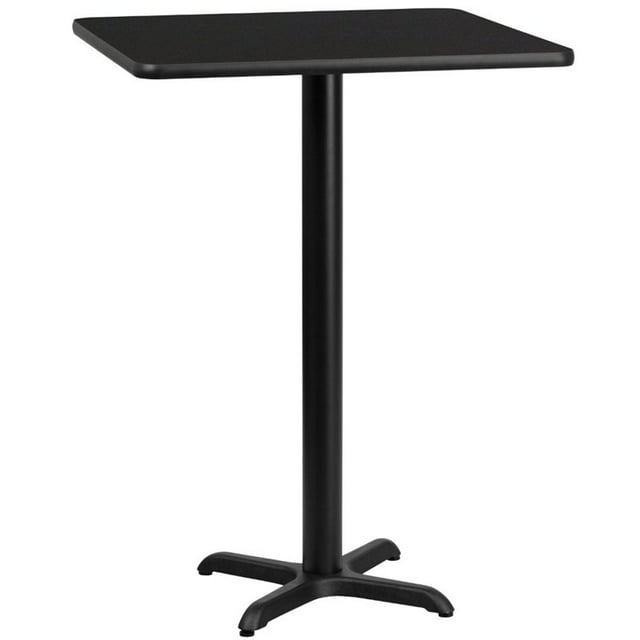 Bowery Hill 24" Table de Bar de Restaurant Carrée en Noir
