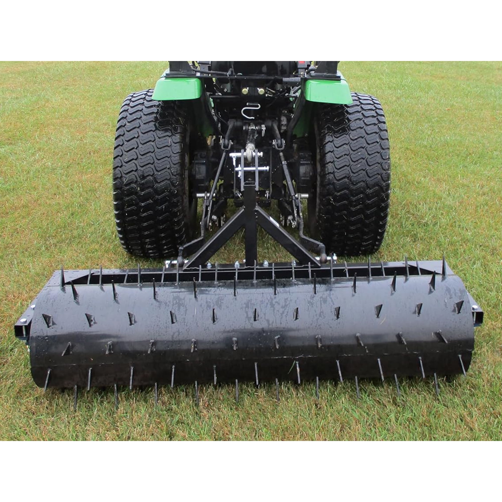 Field Tuff 48" 3-Point Spike Aerator for 0 & 1 Tractors, Heavy-Duty Steel, Black