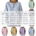 thumbnail image 6 of Tsesme Women’s Striped Sweatshirt - Round Neck Button Pullover Tops - Long Sleeve Relaxed Fits Fall Fashion Sweatshirt Tops, 6 of 6